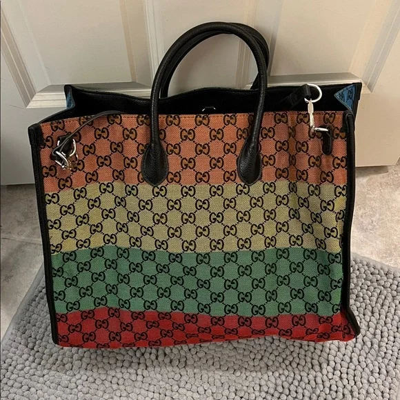 Gucci Multi color GG Canvas Tote - Picture 7 of 10